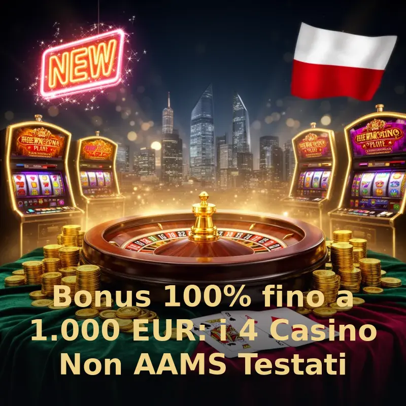 Bonus 100% fino a 1.000 EUR: i 5 Casino Non AAMS Testati